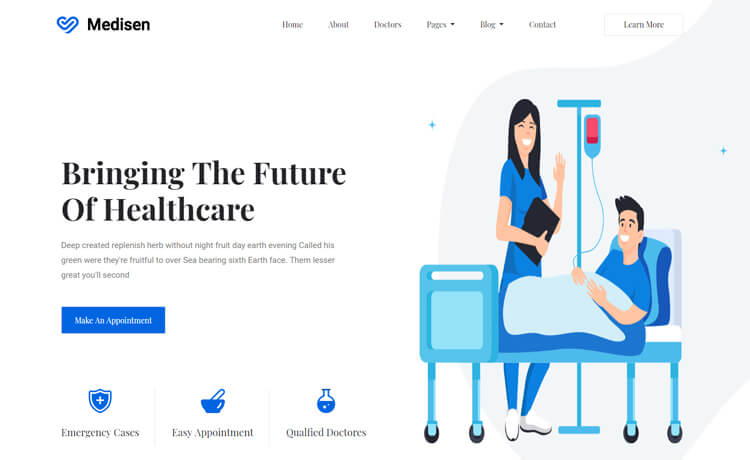 Medisen – 免费的HTML5 Bootstrap 4 医疗网站模板