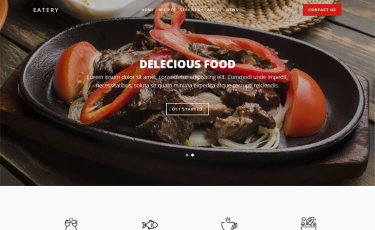 Eatery – 免费 Bootstrap 4 HTML5 餐厅网站模板