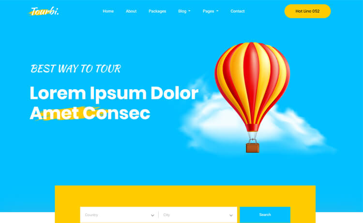 Tourbi – 免费HTML5 Bootstrap 4旅游公司网站模板
