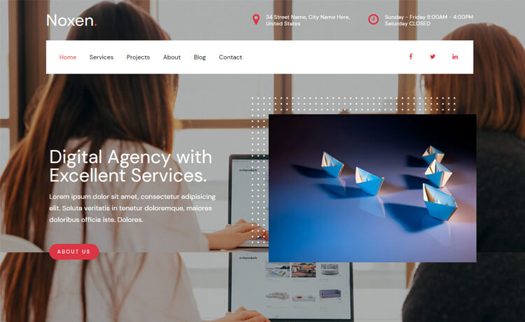 Noxen – 免费响应式Bootstrap 4 HTML5代理网站模板