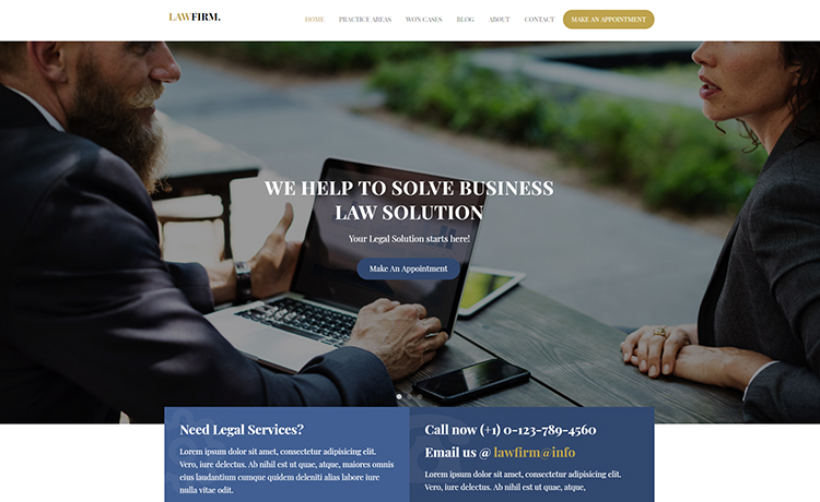 Lawfirm – Bootstrap, 多页面免费律师网站模板