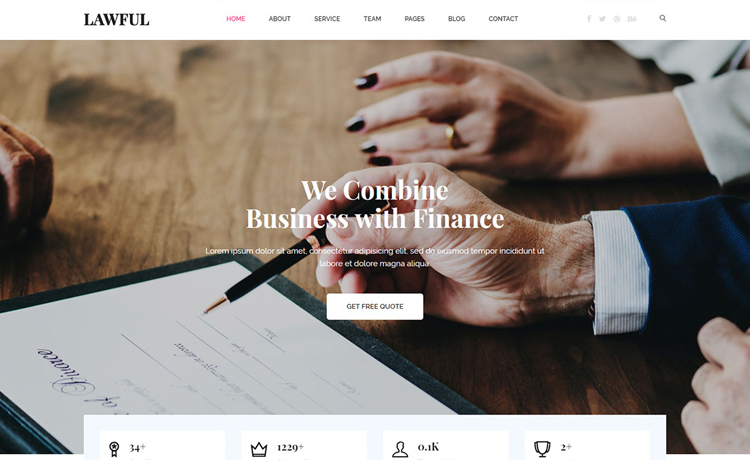 Lawful – 免费的Bootstrap 4 HTML5律师网站模板