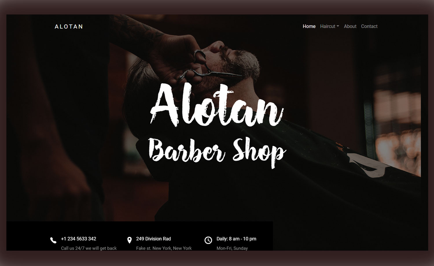 Alotan – Bootstrap 4 免费 HTML5 理发店模板