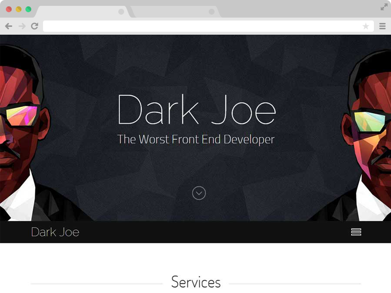 Dark Joe – 响应式单页Bootstrap网站模板