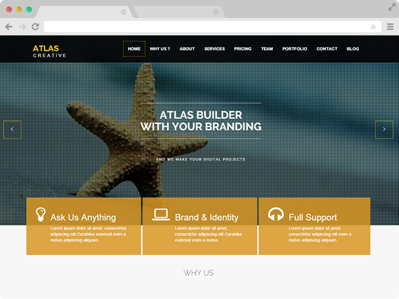 Atlas – Atlas Parallax HTML5 Business 免费响应式 Bootstrap 模板