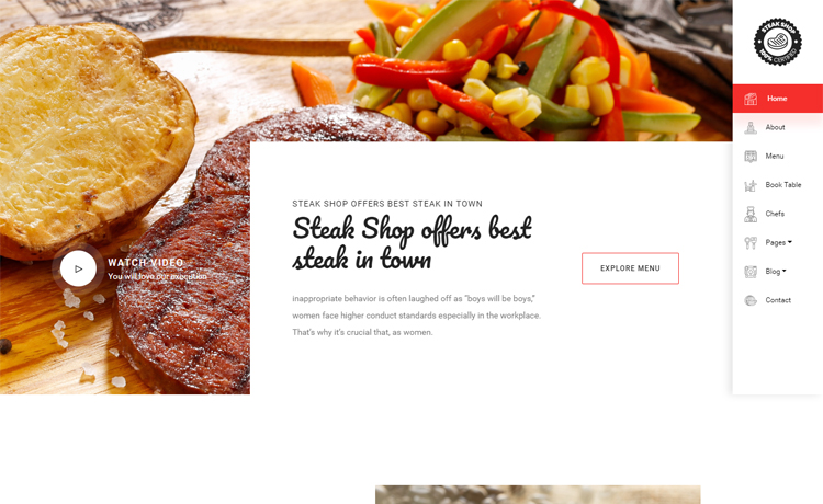 Steakshop – 免费的Bootstrap 4 HTML5餐厅网站模板