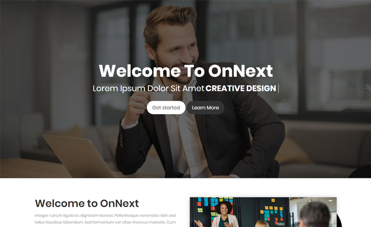 OnNext – 免费创意视差单页代理网站模板