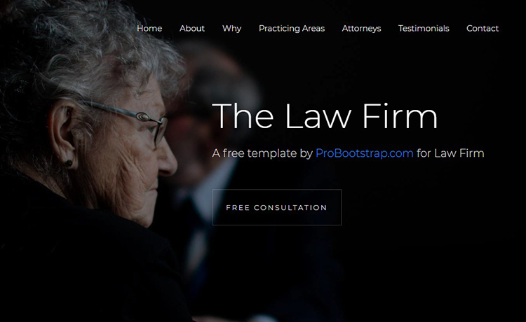 Law – 适用于您的律师事务所的Bootstrap 4模板