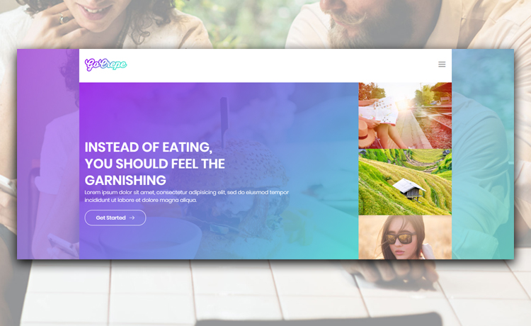 Go Crepe – One Page Free Bootstrap HTML5 Business Template