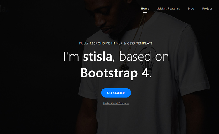 Stisla – 简洁、扁平、免费的HTML5单页Bootstrap 4个人网站模板