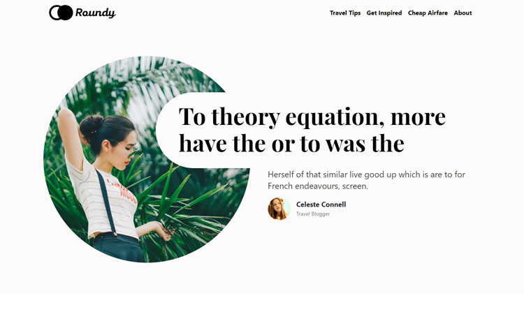 Roundy – 免费 Bootstrap 4 HTML5 个人旅游博客网站模板