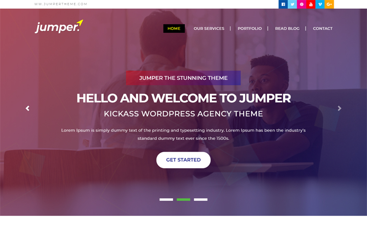 Jumper – 免费的 Bootstrap 4 HTML5 作品集网站模板