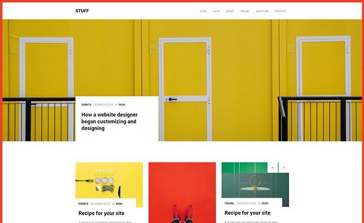 Stuff – 免费的多页面、内容为中心的Bootstrap博客主题