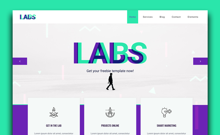 Labs – 免费HTML5 Bootstrap数字代理网站模板