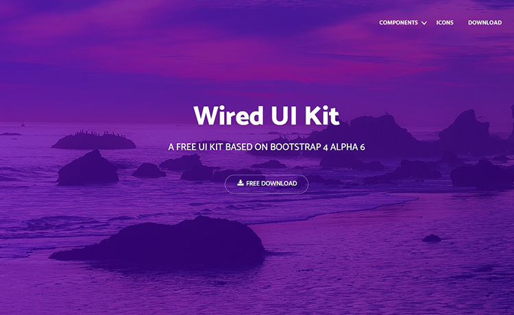 Wired UI Kit – 经心打造的免费 Bootstrap 4 网页 UI 套件