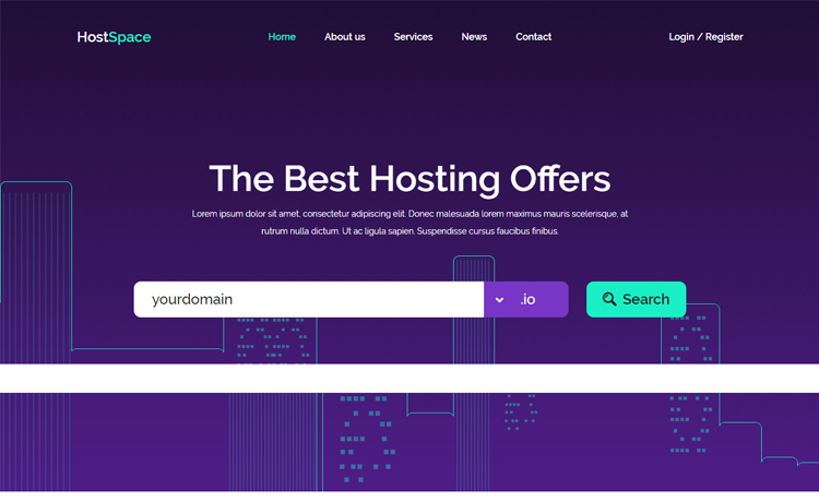 Hostspace – 免费的Bootstrap 4 HTML5网站托管公司网站模板