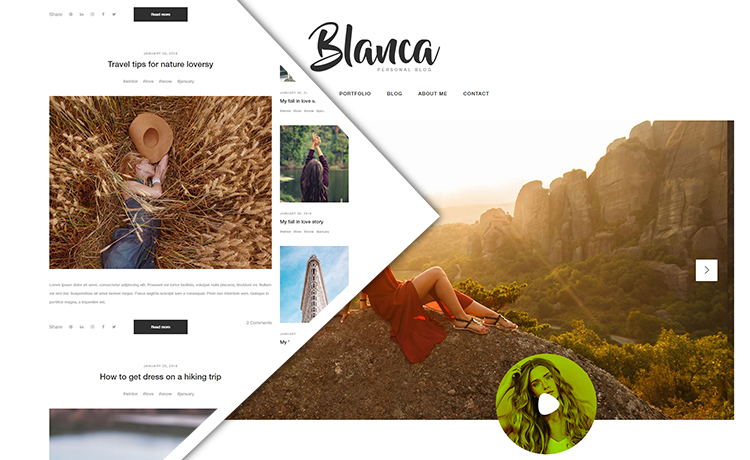 Blanca – 免费HTML5个人网站模板用于博客