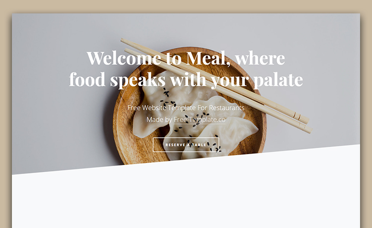 Meal – 免费响应式餐厅HTML5模板