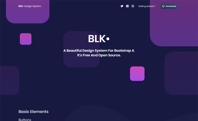 Blk – 免费的Bootstrap 4设计系统