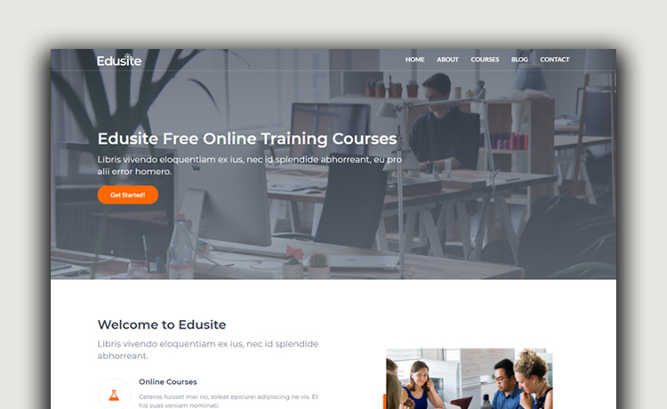 Edusite – 免费HTML5 Bootstrap教育模板带简单布局