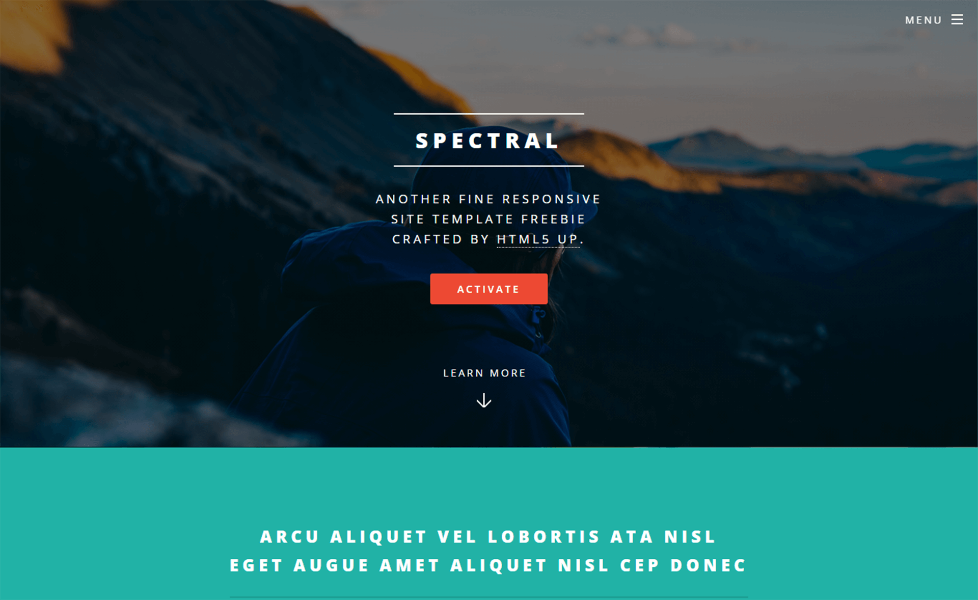 Spectral – 一款免费的移动友好HTML5模板