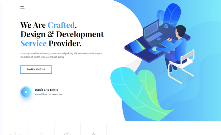 Crafted – 免费Bootstrap 4 HTML5创意代理模板