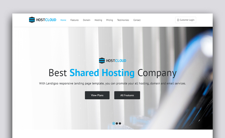HostCloud – 免费响应式主机网站模板