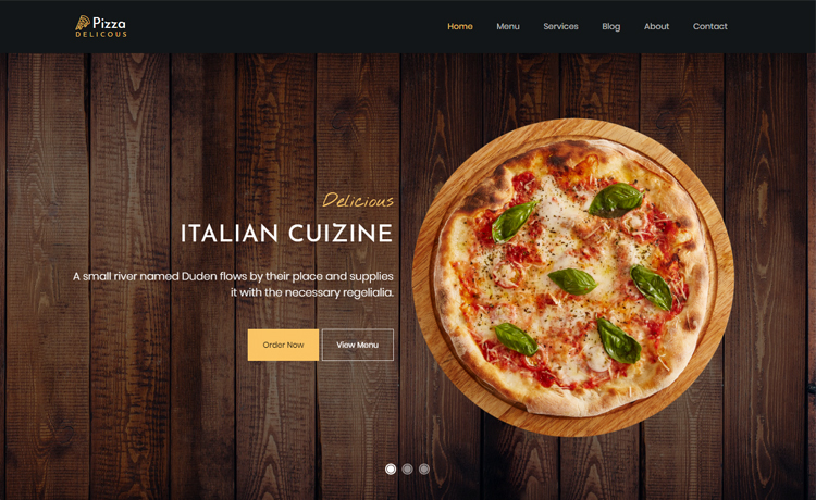 Pizza – 免费Bootstrap 4 HTML5比萨网站模板