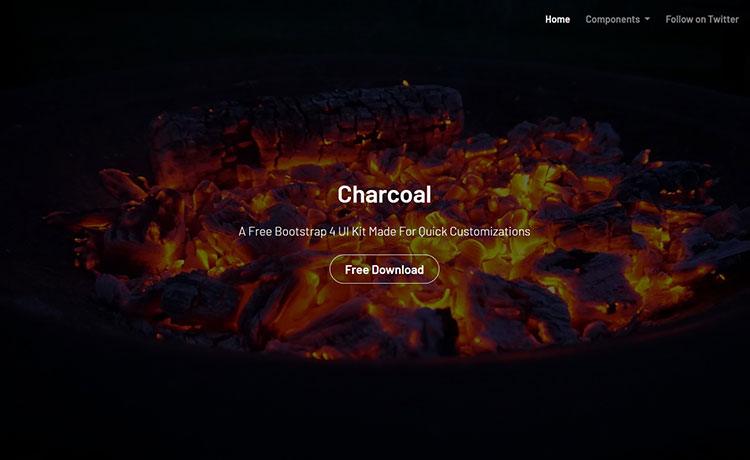 Charcoal – 免费 HTML5 Bootstrap 4 应用程序 UI 套件