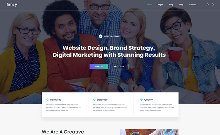 Fancy – Beautifully Crafted Free Bootstrap Corporate Template