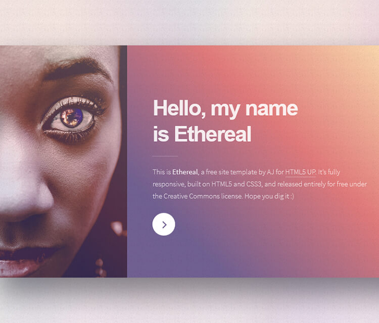 Ethereal – 免费响应式摄影网站设计模板