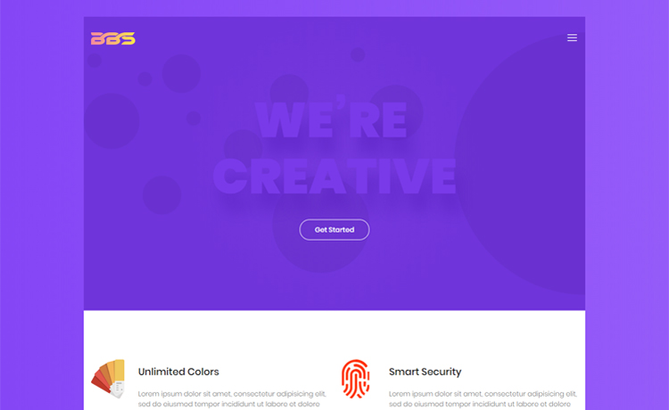 BBS – 免费的单页面 Bootstrap HTML5 商业模板用于小型企业