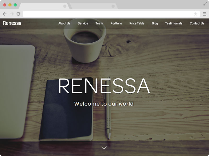 Renessa – 适用于代理和个人网站的免费响应式多功能Bootstrap模板