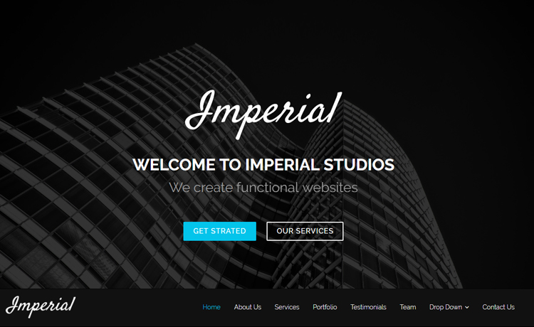 Imperial – One Page Bootstrap 模板免费下载